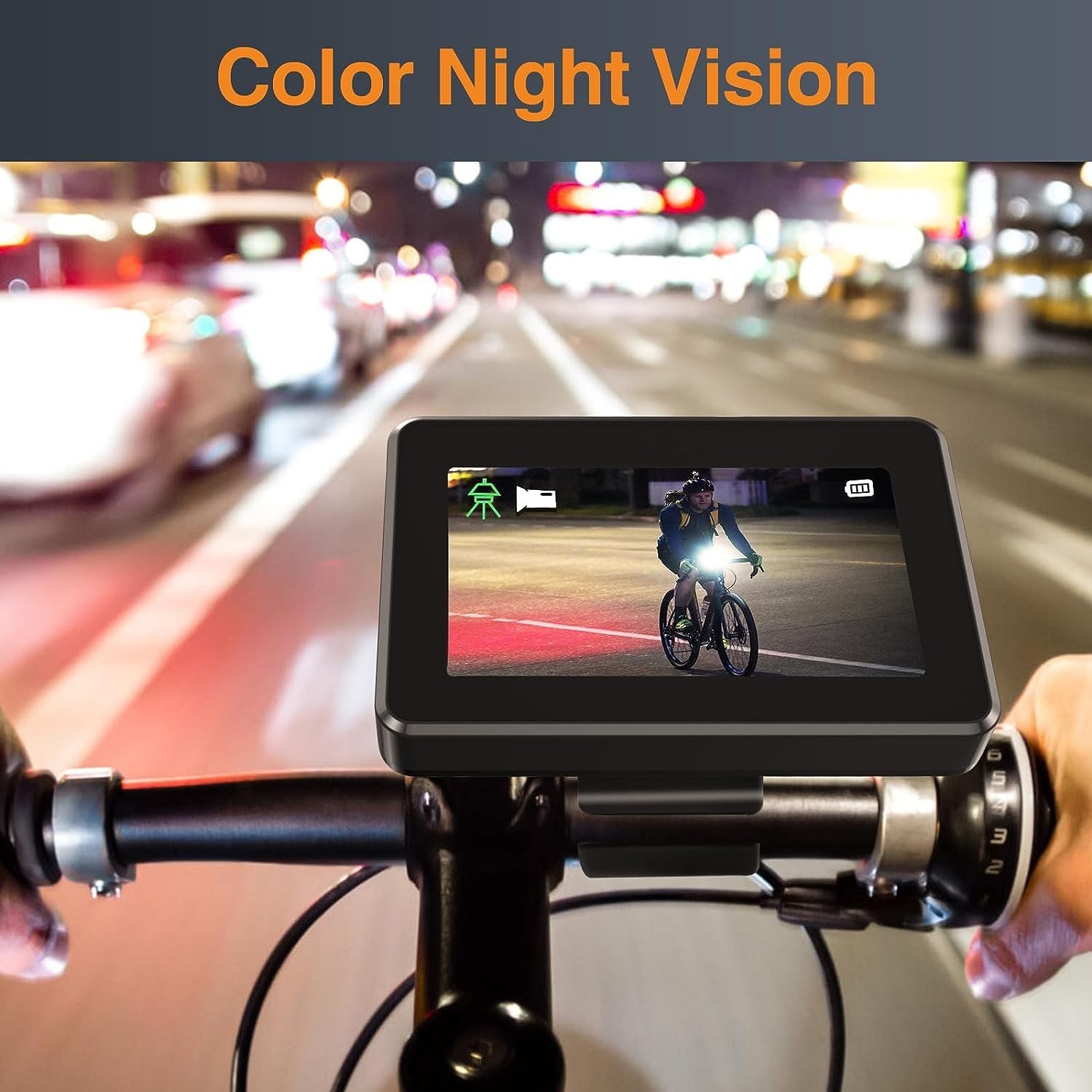 Κάμερα πίσω ποδηλάτου με νυχτερινή όραση με σετ οθόνης