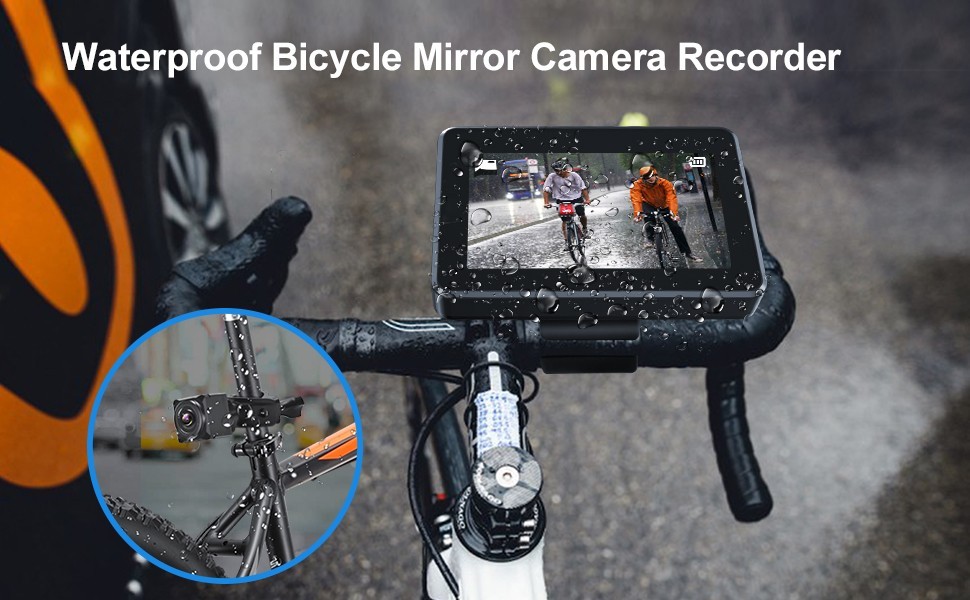 αδιάβροχη κάμερα ποδηλάτου ip68 με κιτ σετ οθόνης