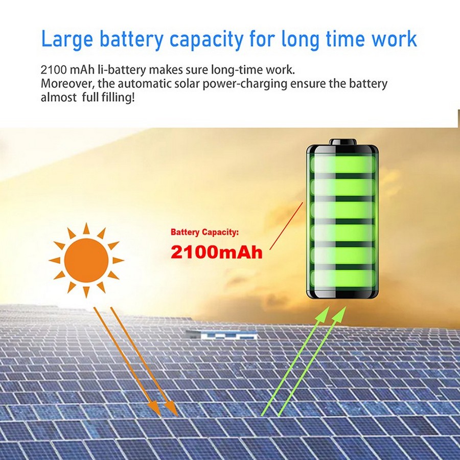 επαναφορτιζόμενη μπαταρία 2100mAh ηλιακή ενέργεια