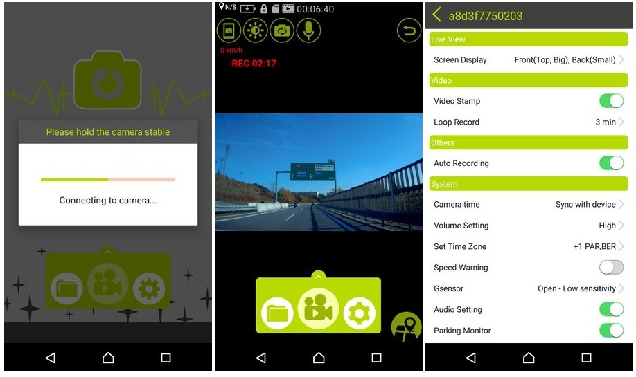 εφαρμογή από το DOD Android/iOS - κάμερα αυτοκινήτου dod