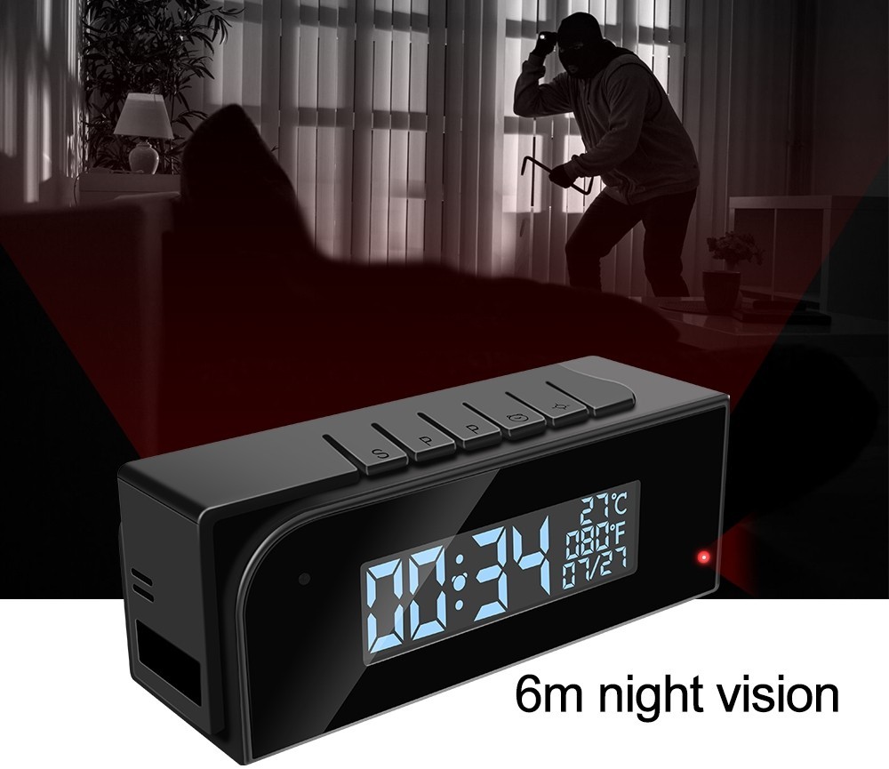 κάμερα wifi στο ξυπνητήρι - νυχτερινή όραση και ανίχνευση κίνησης