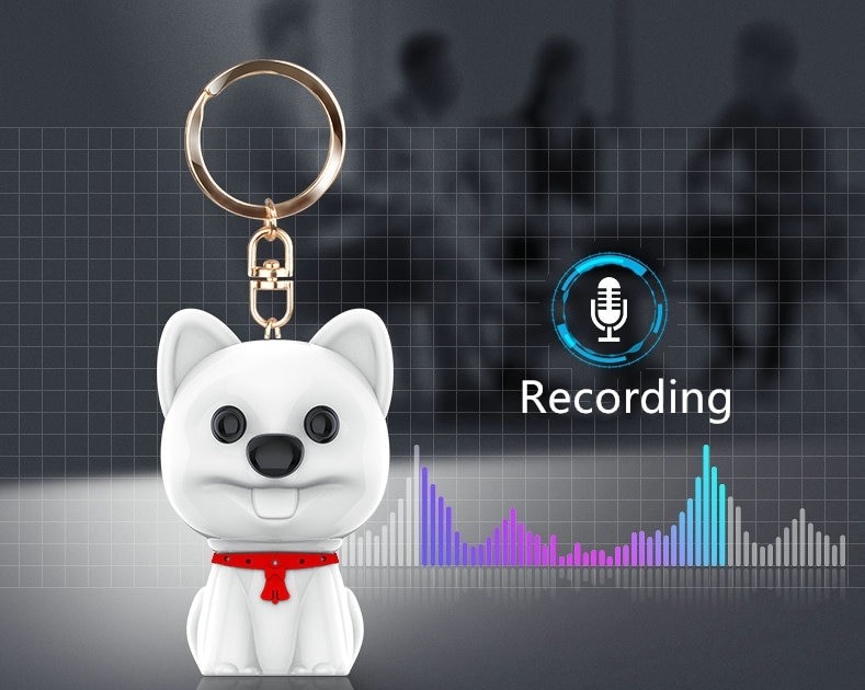 συσκευή εγγραφής φωνής σε σκύλο με μπρελόκ