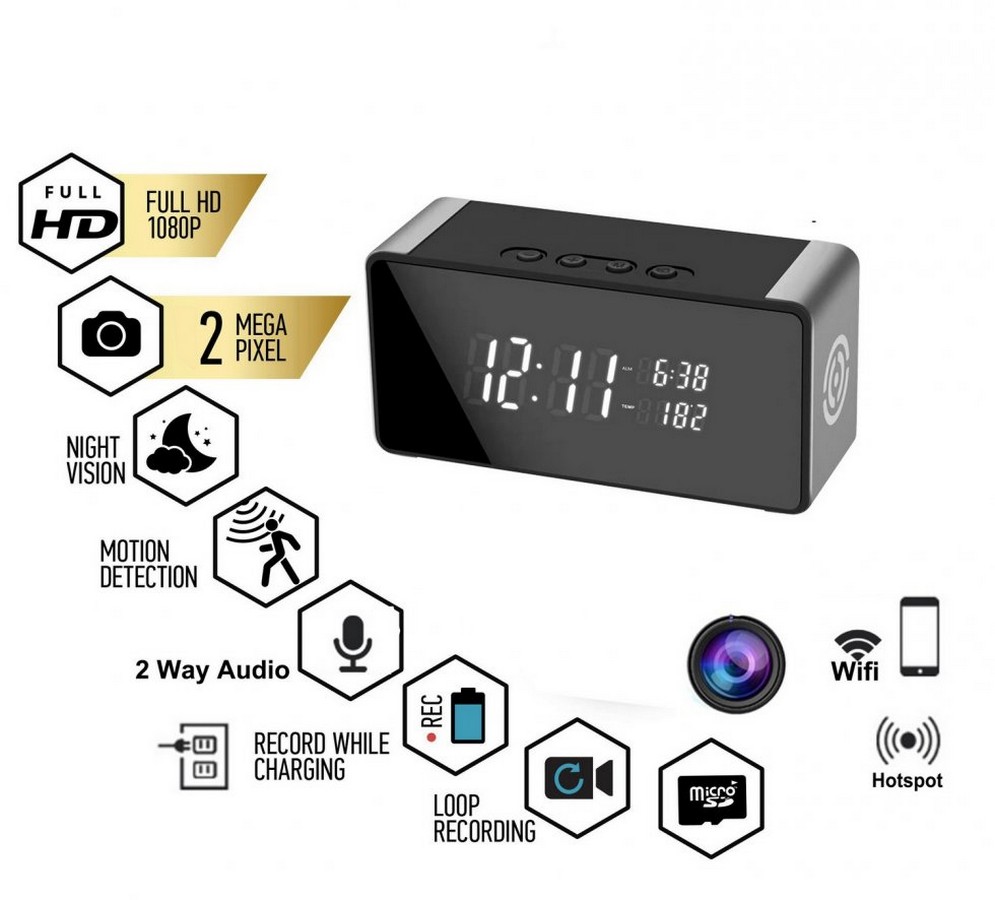 κάμερα wifi στο ξυπνητήρι + ηχείο bluetooth